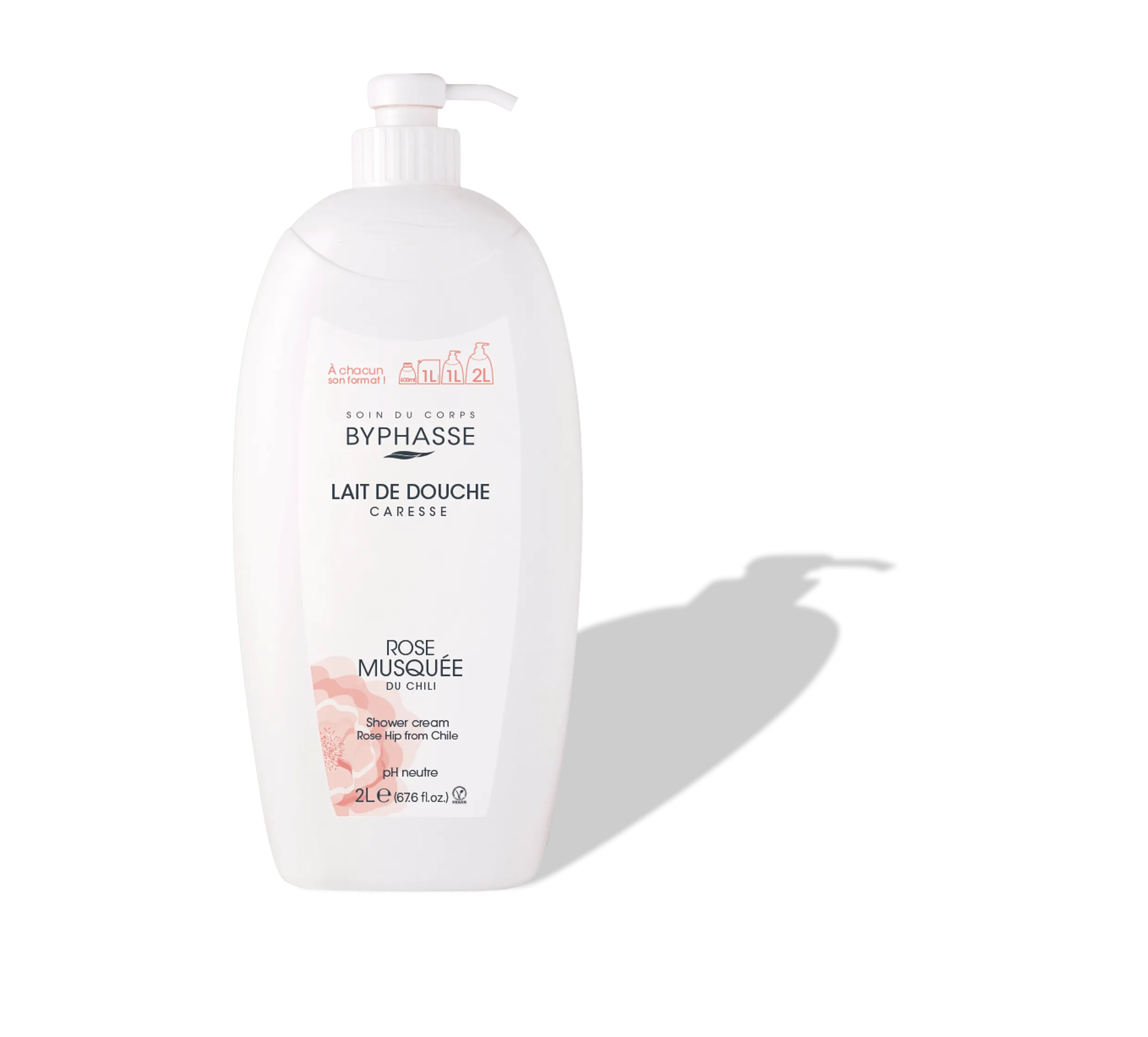 CARESSE-SHOWER-CREAM-ROSESHIP-2L-PRODUCT-SHADOW-FULL-1_result شامپو بدن کرمی بیفس عصاره رزهیپ شیلی 2لیتری - Image 1